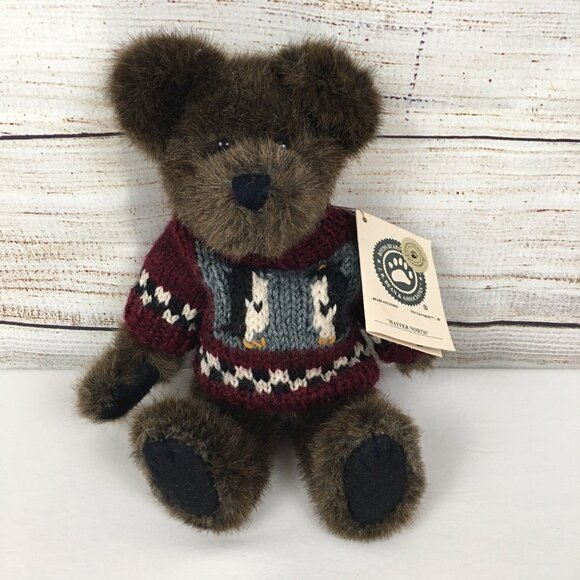 Boyd's Bears Wayfer North 11" Tall Vintage Jointed Penguin Sweater - Picture 1 of 7